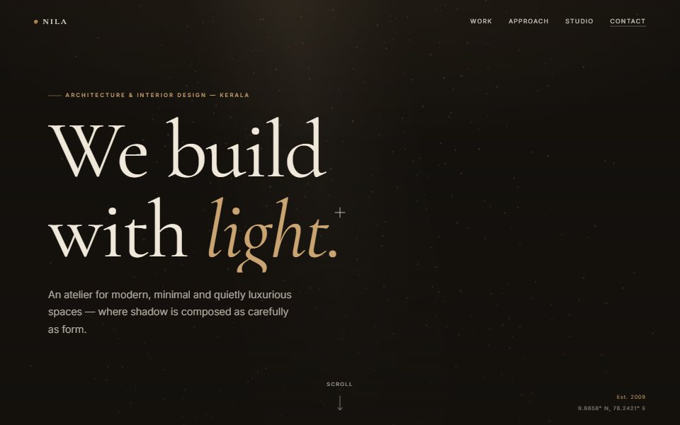 The Nila Architectural Studio website